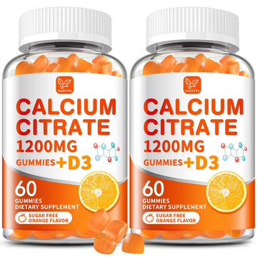(2 Pack) Calcium Citrate 1200 mg with Vitamin D3 Gummies for Women & Men,Calcium Supplements for Bone & Teeth Support,High Absorption - Easy to Digest, - PrimeBioHealth - canada supplements