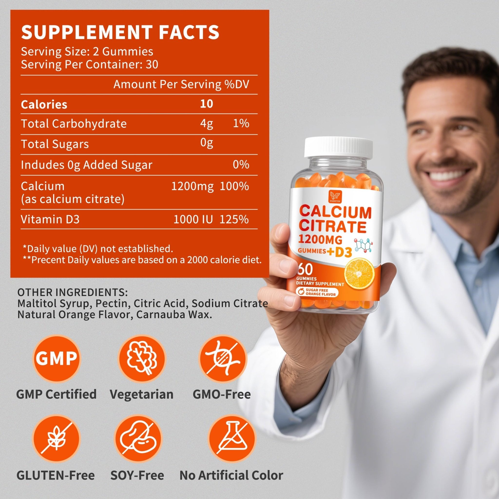 (2 Pack) Calcium Citrate 1200 mg with Vitamin D3 Gummies for Women & Men,Calcium Supplements for Bone & Teeth Support,High Absorption - Easy to Digest, - PrimeBioHealth - canada supplements