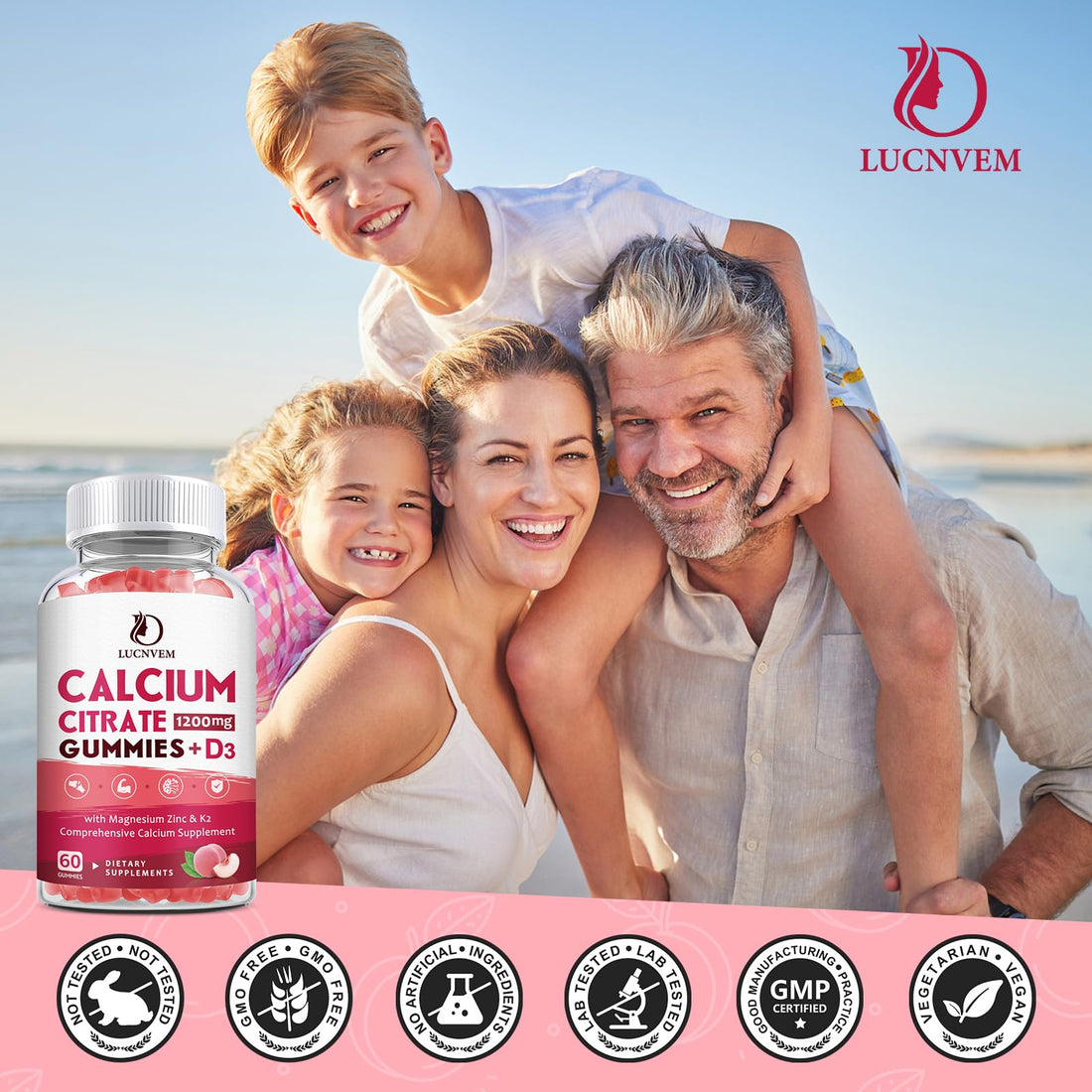 (2 Pack) Calcium Citrate 1200mg with Vitamin D3 Supplements Gummies for Women & Men, Calcium Gummies with Vitamin D3 K2, High Absorption - PrimeBioHealth - canada supplements
