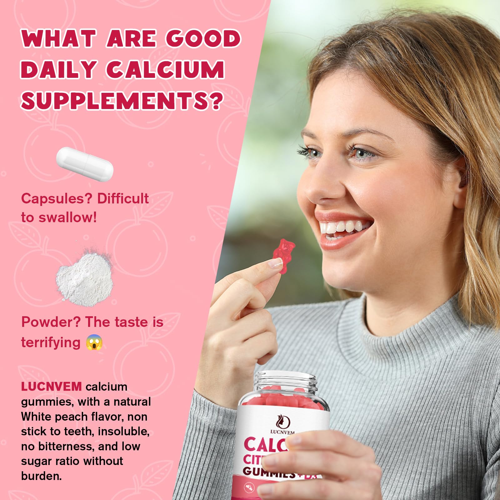 (2 Pack) Calcium Citrate 1200mg with Vitamin D3 Supplements Gummies for Women & Men, Calcium Gummies with Vitamin D3 K2, High Absorption - PrimeBioHealth - canada supplements