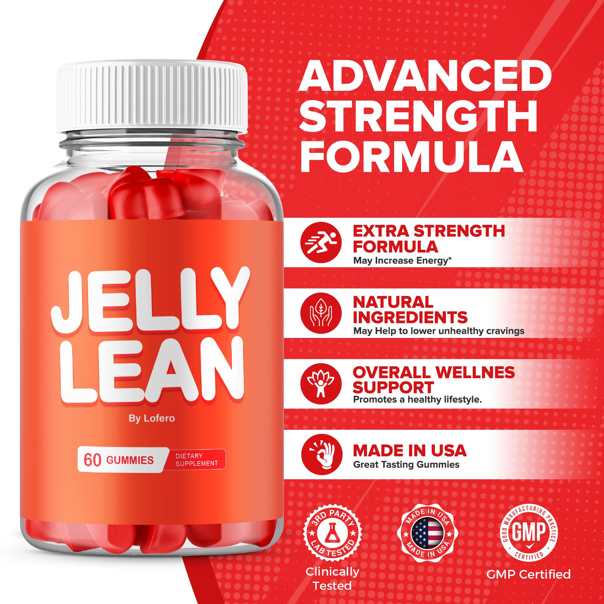(2 Pack) Jelly Lean Gummies, JellyLean Gummys Loss Support Formula, Premium All-Natural Ingredients Advanced Maximum Strength for Overall Health & Wellness Supplement - PrimeBioHealth - canada supplements