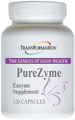 TRANSFORMATION THE GENESIS OF GOOD HEALTH - Purezyme High-Potency Protease Blend Enzyme Supplement, Physician Recommended - Advanced Formula for Maximum Nutrients Digestion & Gut Health, 120 Capsules