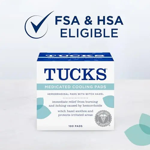 TUCKS Medicated Cooling Pads, 100 Count – Hemorrhoid Pads with Witch Hazel, Cleanses Sensitive Areas, Protects from Irritation, Hemorrhoid Treatment, Medicated Pads Used by Hospitals TUCKSBuy Supplements Australia