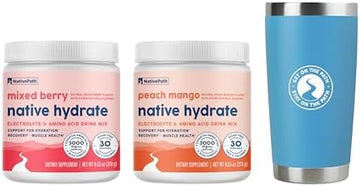 NativePath Native Hydrate Mixed Berry and Peach Mango Bundle with Tumbler