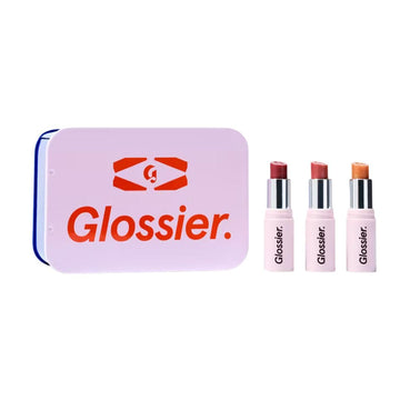 Glossier Mini Ultralip Trio Holiday Gift Set: Pony+, Villa+, Trophy – High-Shine Hydrating Lipstick Minis 0.16 oz GlossierBuy Supplements Australia