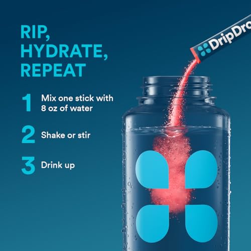 DripDrop Hydration - Electrolyte Powder Packets - Watermelon & Berry - 64 Count