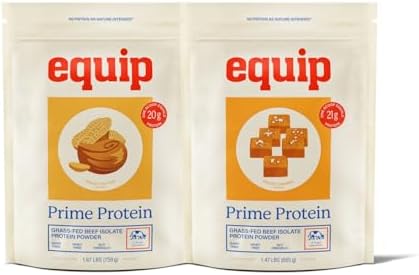 Equip Foods Prime Protein Powder Peanut Butter & Prime Protein Powder Salted Caramel