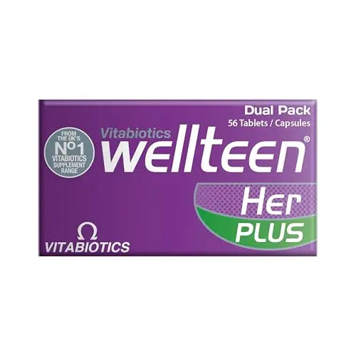Vitabiotics Wellteen Her Plus Omega-3 - Advanced Nutritional Support for Teenagers and Young Women Ages 13-19 Wellteen