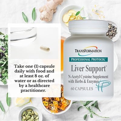 Transformation The Genesis of Good Health Enzymes Professional Protocol Liver Support Formula Supplement with Vitamin A, Herbal Blend & Digestive Enzymes - 60 Capsules