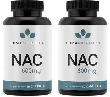 Luma Nutrition NAC Supplement N-Acetyl Cysteine 600 mg - 60 Capsules (Pack of 2)