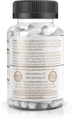 Bottle of dub nutrition youth supplements on a white background
