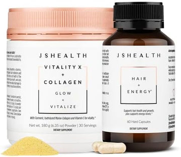 JSHealth Vitamins Beauty Favorites Bundle | Includes Hair + Energy Hair Vitamins & Vitality X + Collagen Beauty Powder Supplement