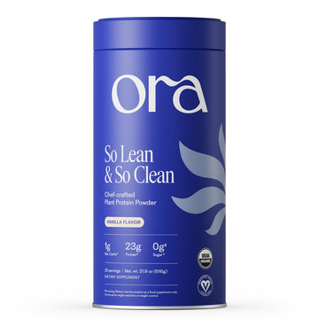Ora Organic Plant-Based Protein Powder - 23g Protein for Women and Men - Vanilla Flavor 20 Servings, Vegan, Clean Protein, Third-Party Tested, Gluten-Free - 20 Servings Ora Organic buy supplements Au