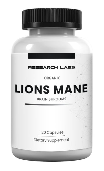 Research Labs Organic Lions Mane Supplement Capsules, 2 Fer 1 Ad - 240 Capsules w/Patent Litropane™ Immune System Booster Nootropic Brain Support Mushroom Supplement. Concentrated & Purified Extract