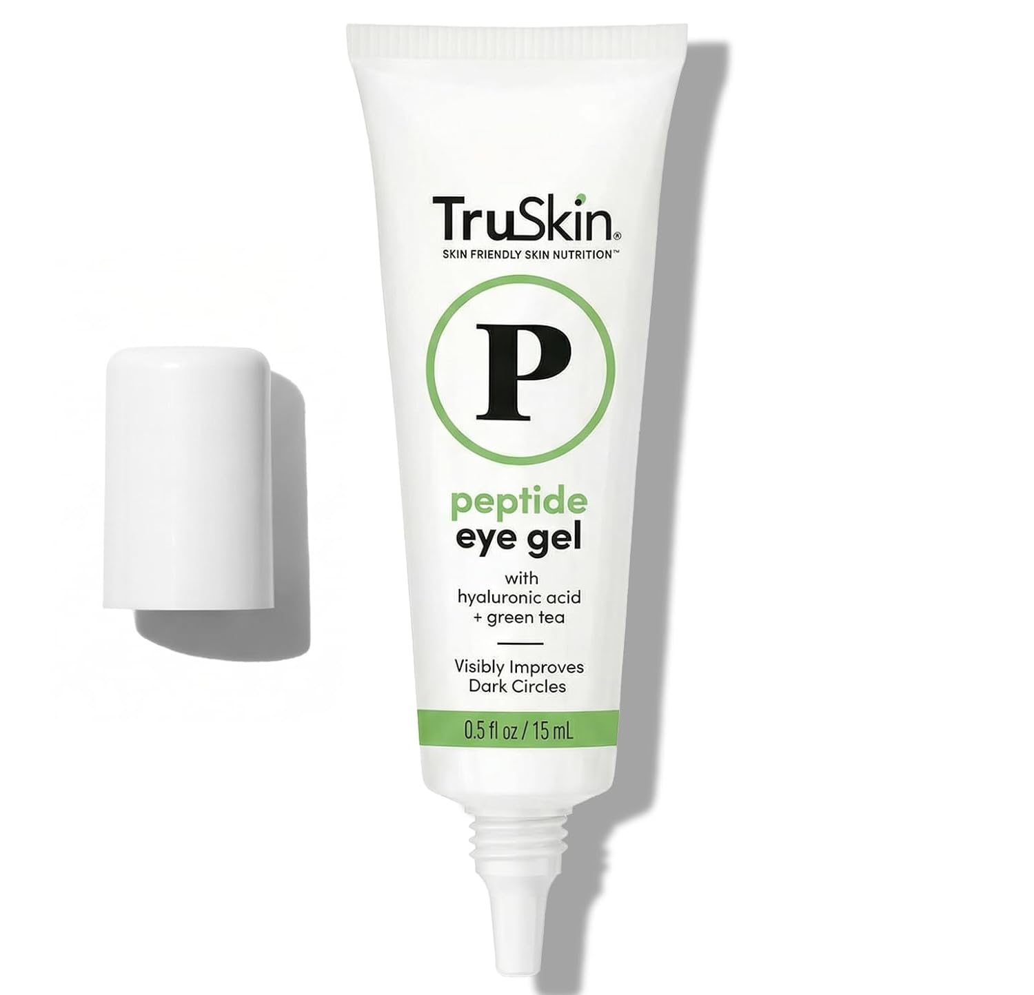 TruSkin Peptide Eye Cream Gel for Dark Circles, 0.5 fl oz | With Hyaluronic Acid to visibly smooth fine lines, hydrate and depuff tired-looking under eyes with a lightweight feel