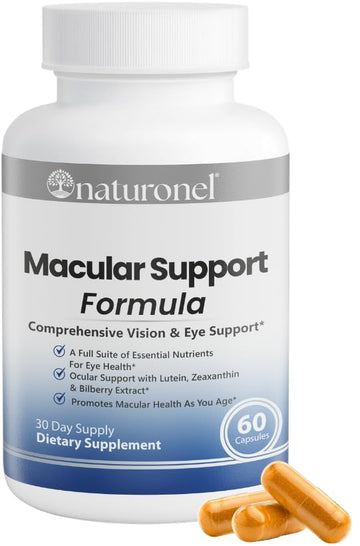 Naturonel Macular Support Formula – Vision & Eye Health with Lutein, Zeaxanthin, Bilberry, Eyebright & Antioxidants | Non-GMO, Made in USA, GMP Certified – 60 Capsules, 30 Day Supply (1) NaturonelBuy Supplements Australia