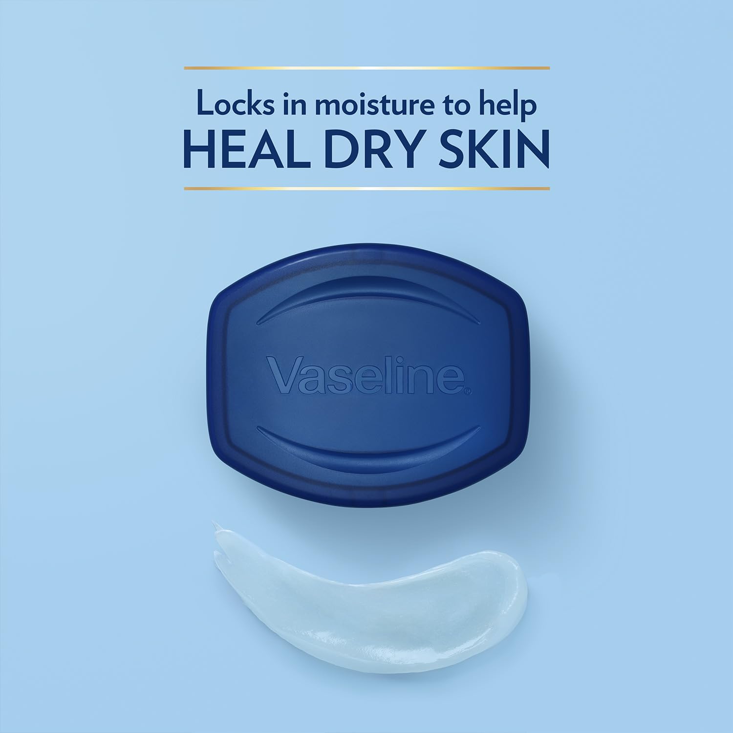Vaseline Petroleum Jelly Travel-Size 2-Pack – Hypoallergenic Skin Protectant, Unscented Healing Ointment for Beauty & Personal Care, 1.75 Oz Ea