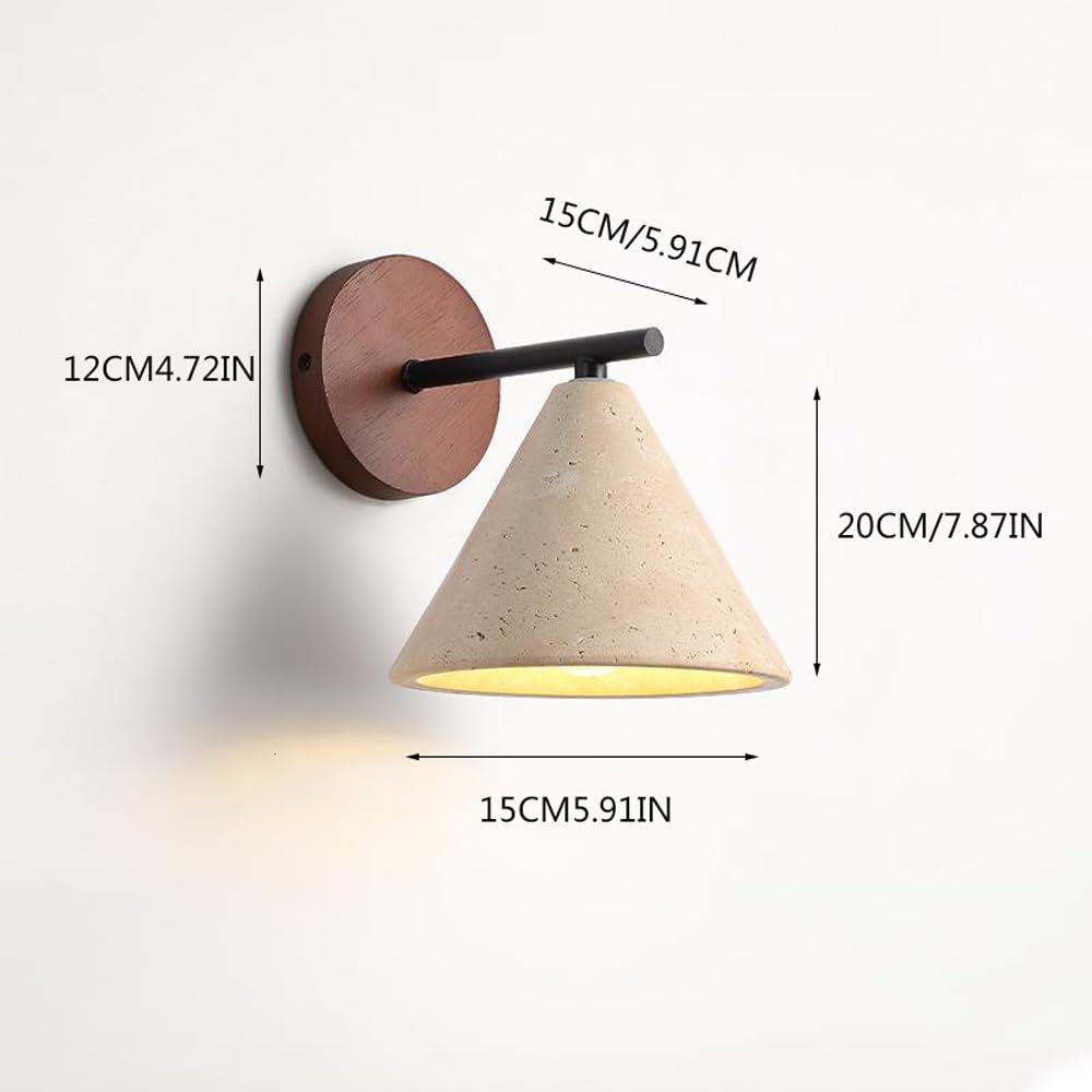 LINGCMP Indoor Mid Century Modern Wall Sconce Nordic Yellow Natural Travertine Bedside Wall Light Vintage Marble Wood Farmhouse Hallway Wall Mounted Lamp for Bathroom Living Room Hallway LINGCMPBuy Supplements Australia