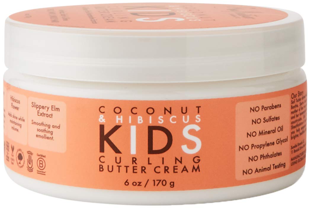 SheaMoisture Kids Curl Cream for Curl Definition, Coconut & Hibiscus Styling Cream to Moisturize & Detangle, 6 oz
