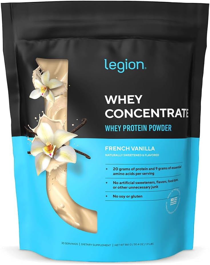 LEGION Muscle & Energy Stack – Whey Protein Powder (Vanilla, 30 Servings) + Pulse Pre Workout (Fruit Punch) – Clean Protein & Natural Energy for Strength, Muscle Growth & Recovery