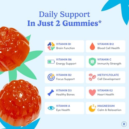 FIRST DAY Teens Tropical Tribiotic Gummies & Orange Multivitamin Gummies | Daily Nutrients, Immunity, & Gut Health | Clean Label Project Verified® | Vegan | 30-Day Supply