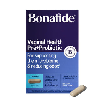 Bonafide Clairvee Vaginal Probiotic for Relief from Odor, Itching, & Discharge. — 1-Month Supply (15 Capsules) Bonafide buy supplements Au