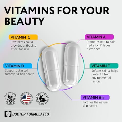 IQ BIOLOGY Biotin Bundle for Hair Growth with Collagen & Keratin for Hair Loss & Thinning Hair - Hair Skin and Nails Vitamins for Women & Men - Healthy Regrowth, Skin Glow & Nail Repair - 180 Caps