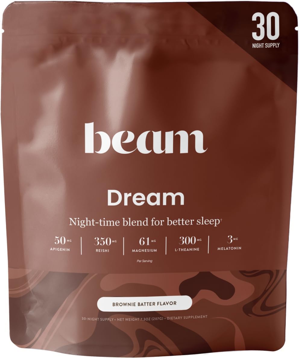 Beam Dream Sleep Powder & Creatine Bundle, Third Party Tested Natural Sleep Aid & Recovery Supplement with Micronized Creatine Monohydrate, Unflavored Pure Creatine Powder for Muscle Strength, Energy