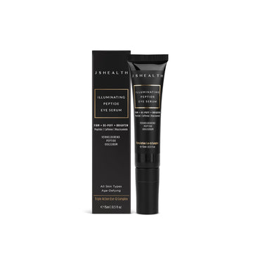 JSHealth Illuminating Peptide Eye Serum. Triple Action Eye-Q Complex with Caffeine, Niacinamide, Eyeseryl Peptide. Firms, De-Puffs, Brightens. Vegan (0.5 fl oz)