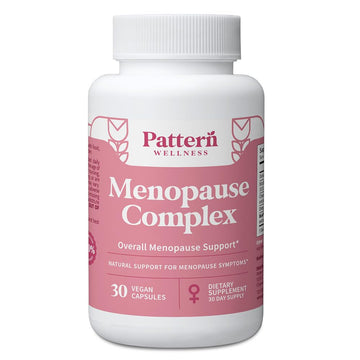 Pattern Wellness Menopause Complex – Herbal Supplement for Women’s Wellness & Hormone Health Support – with Black Cohosh, DIM & Bioperine® – 30 Vegan Capsules, 3rd Party Tested