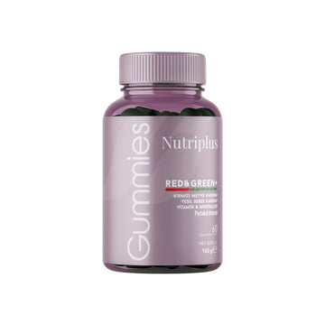 FARMASi Nutriplus Jelly Vitamins Red + Green, 60 pcs - Antioxidant-Rich Vegan Multivitamin Supplement with Fruits and Vegetables Essential Vitamins Immune Support Energy Boost, Skin Hair Nail Health FARMASiBuy Supplements Australia