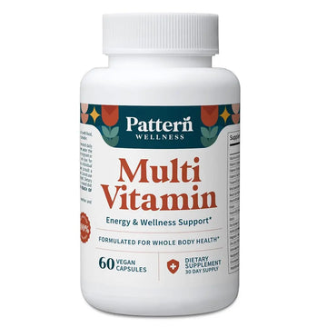 Pattern Wellness Multivitamin for Men & Women – Vitamin A, B, C, D, E – Supports Energy & Wellness – Whole Body Health Pattern Wellness
