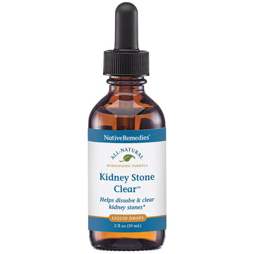 Native Remedies Kidney Stone Clear - Natural Homeopathic Formula Temporarily Helps Dissolve and Clear Kidney Stones - Relieves Pain, Nausea and Vomiting - 59 mL Native RemediesBuy Supplements Australia