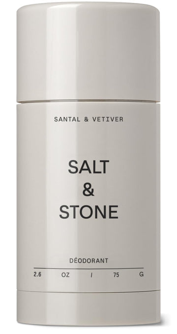 Salt & Stone Aluminum Free Deodorant | Extra Strength 48 Hour Protection for Women & Men | Made with Seaweed Extracts, Niacinamide & Prebiotics | Santal & Vetiver Salt & StoneBuy Supplements Australia
