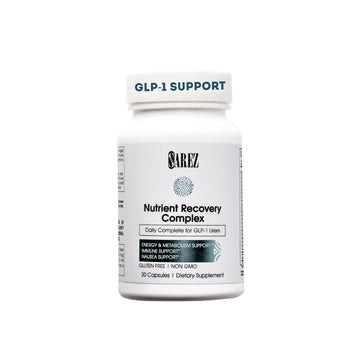 Sarez GLP-1 Support Capsules — Methylated Vitamins & Chelated Minerals — Energy, Metabolism, Hair & Daily Nutrient Support — with Ginger for Nausea — Gentle on Stomach — 30 Day Supply SarezBuy Supplements Australia