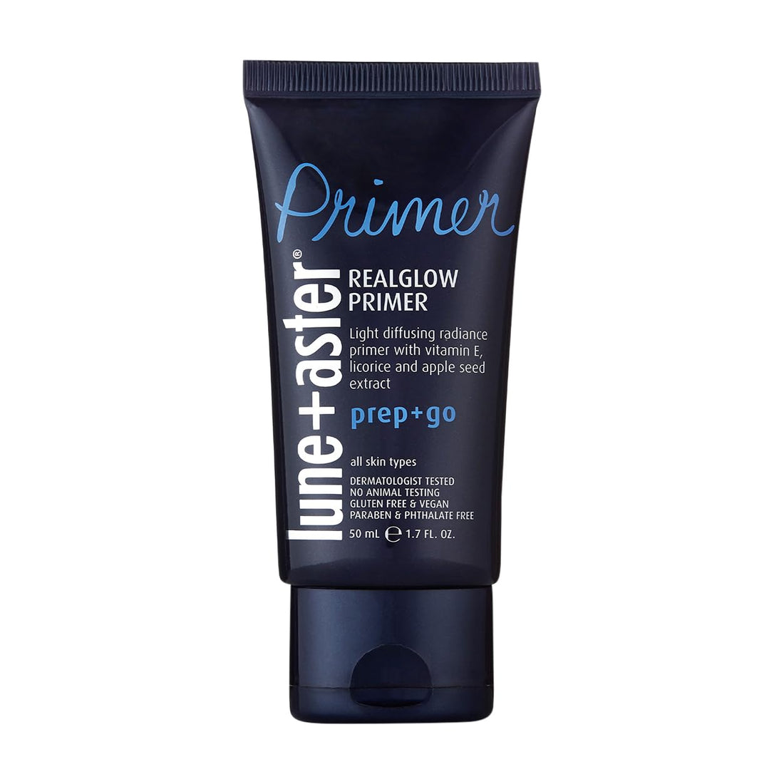 Lune+Aster RealGlow Primer - Sheer Primer For Glowy, Radiant Skin | Contains Vitamin E, Licorice Extract | For All Skin Types | Vegan & Gluten Free | Derm & Allergy Tested | Made in USA - 1.7 Fl. Oz Lune+Aster buy supplements Au