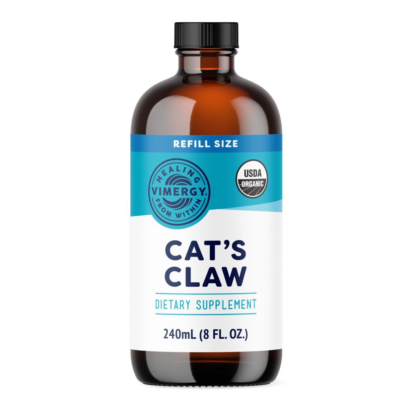Vimergy USDA Organic Cat’s Claw Liquid – Provides Antioxidant Support* – Benefits The Immune System* – Vegan, Gluten-Free, Non-GMO – 57 Servings (115 mL)