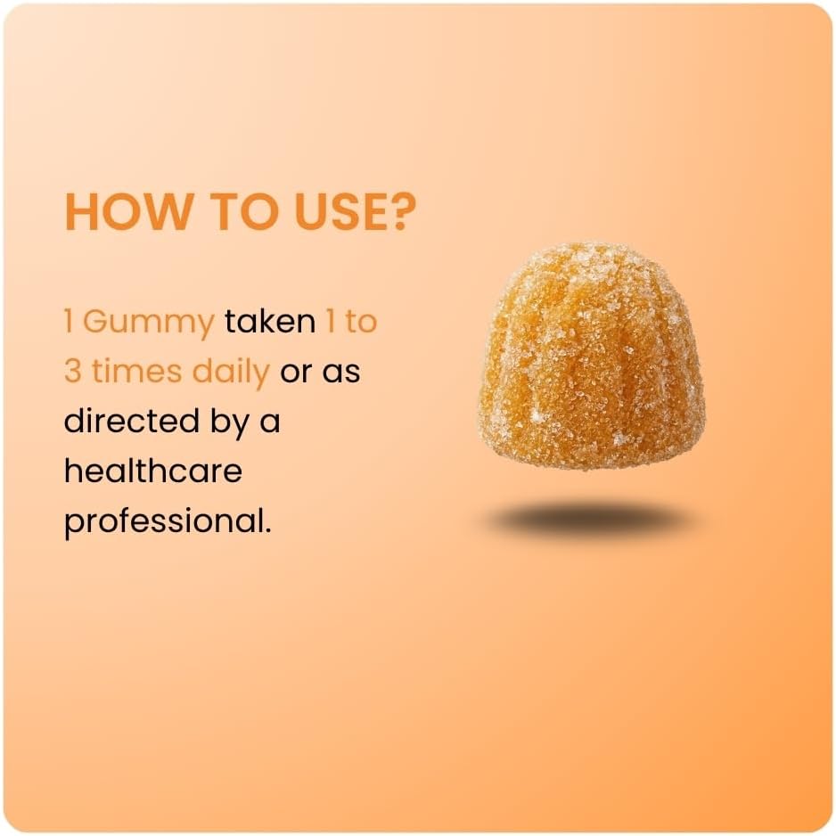 Advanced Turmeric Gummies Supplement with Ginger & Black Pepper Extract, Turmeric Complex, Vegan Dietary Supplement, Peach Flavor, 60 Gummies