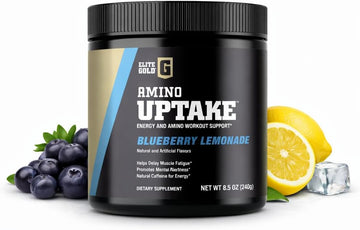 Elite Gold Amino Uptake, Blueberry Lemonade, Amino Energy, Hydration, Beta Alanine, Energy Drink, Beta Alanine, L Citrulline, 8.46 oz Tub (30 Servings)