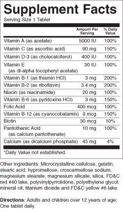 Therems Multiple Vitamin 130 Tabs RUGBY LABORATORIES