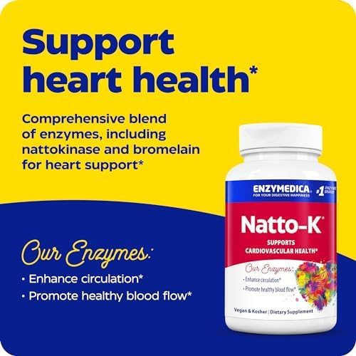Enzymedica Natto-K Capsules, Vegan, Gluten Free, Kosher - 90 Capsules