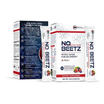 Bryan Nitriceuticals N.O. Beetz Nitric Oxide Fueled Energy Boost Supplement, Hydration & Cellular Energy Production Enhancer, Blend of Vitamins and Minerals (30 Servings) Bryan NitriceuticalsBuy Supplements Australia