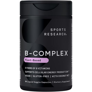 Sports Research Vitamin B-Complex - Full Spectrum of B Vitamins - 90 Liquid Veggie Capsules Sports Research buy supplements Au