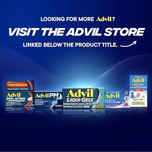 Advil PM Pain Reliever and Nighttime Sleep Aid, Ibuprofen for Pain Relief and Diphenhydramine Citrate for a Sleep Aid - 120 Coated Caplets and Pain Reliever and Fever Reducer, 10 Count Tablets AdvilBuy Supplements Australia