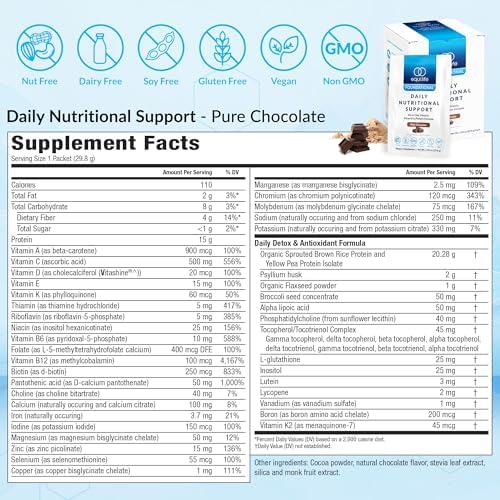 Equilife Daily Nutritional Support Travel Pks Bundle, Choc & Van, 28 Serv
