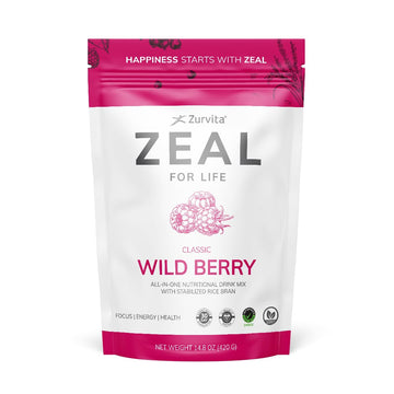 Zurvita - Zeal for Life 30-Day Wellness Bag - Wild Berry (Classic) - Nutritional Supplement for Vitality, Immunity, and Wellness - 420 Grams ZurvitaBuy Supplements Australia