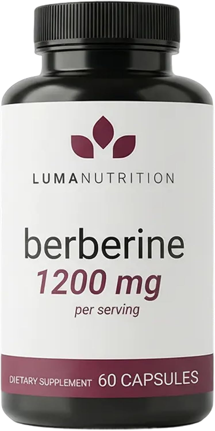 Luma Nutrition Pure Berberine Supplement - Berberina 1200mg - 60 Capsules
