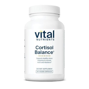 Vital Nutrients Cortisol Balance | Vegan Adrenal Support Supplements | Cortisol Manager Supports Energy & Stress Levels | Ashwagandha & Magnesium for Relaxation | Gluten, Dairy, Soy Free | 90 Capsules Vital Nutrients buy supplements Au