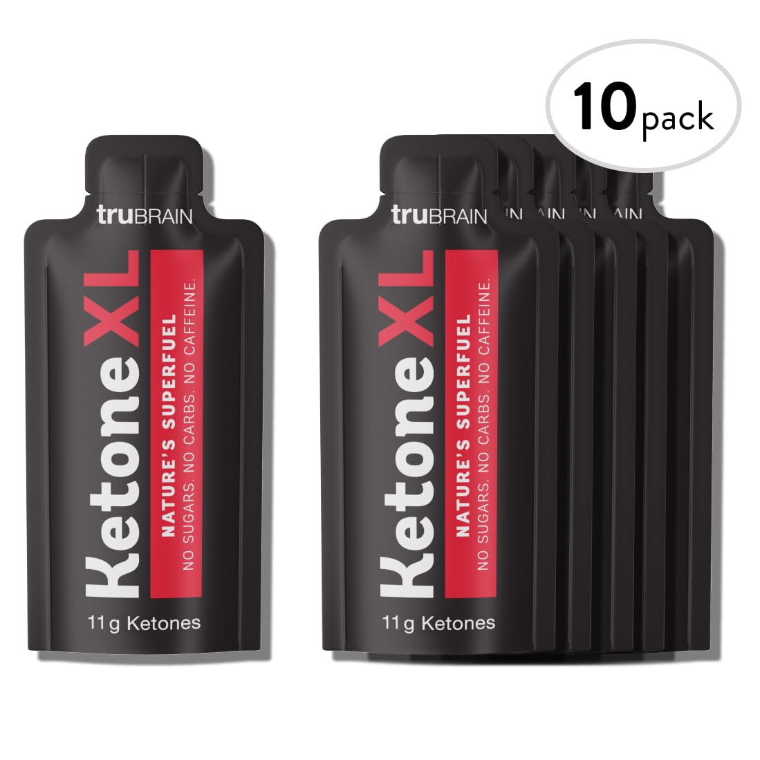 Ketone XL No Caffeine Exogenous Ketones Energy Shots – 10 Pack of Caffeine-Free Energy Drinks with 11g Ketones Per Shot – Sugar Free, Salt Free, Clean Ketone Energy (Lemonade)