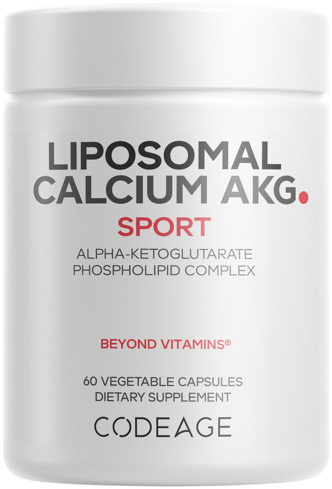 Codeage Liposomal Calcium AKG Supplement - Calcium Alpha-Ketoglutarate - 2-Month Supply - Liposomal Delivery - 1 Capsule Per Serving - Non-GMO, Gluten-Free - 60 Capsules CodeageBuy Supplements Australia